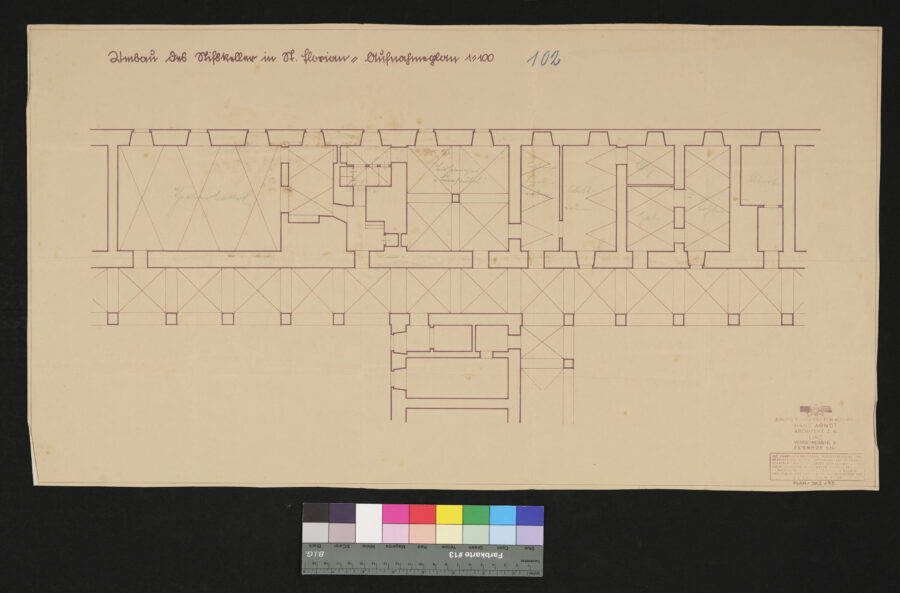 Entwürfe für die Umgestaltung des Kellerstüberls 1933 St. Florian