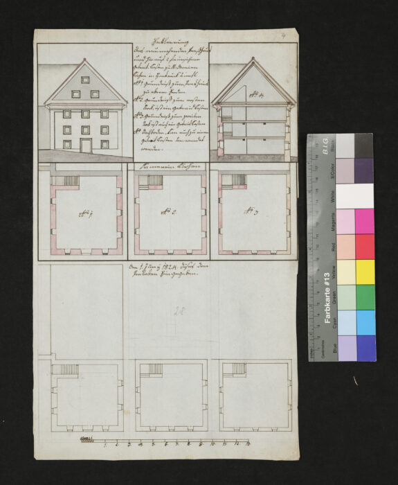 Plan für ein neues Preßhaus St. Marinenkirchen 1.7.1824