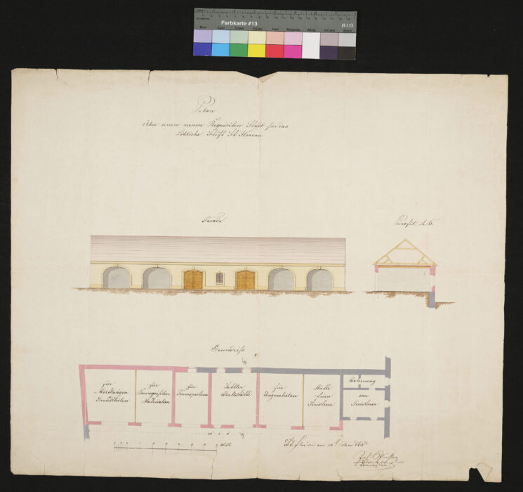 Plan für Wagenremise St. Florian