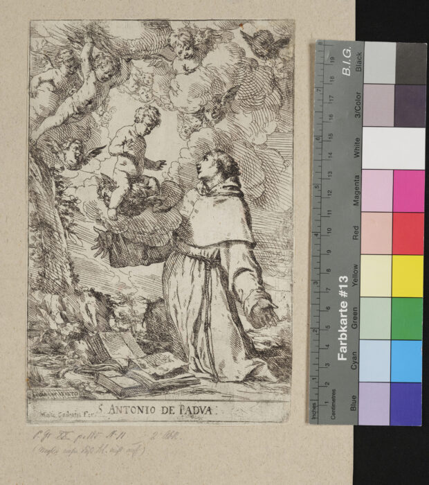S. Antonius von Padua, das Jesukind verehrend