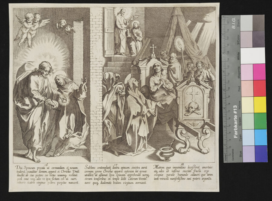 "12 Blätter: Das Leben und die Wunder der Heiligen Catharina von Siena", 7
