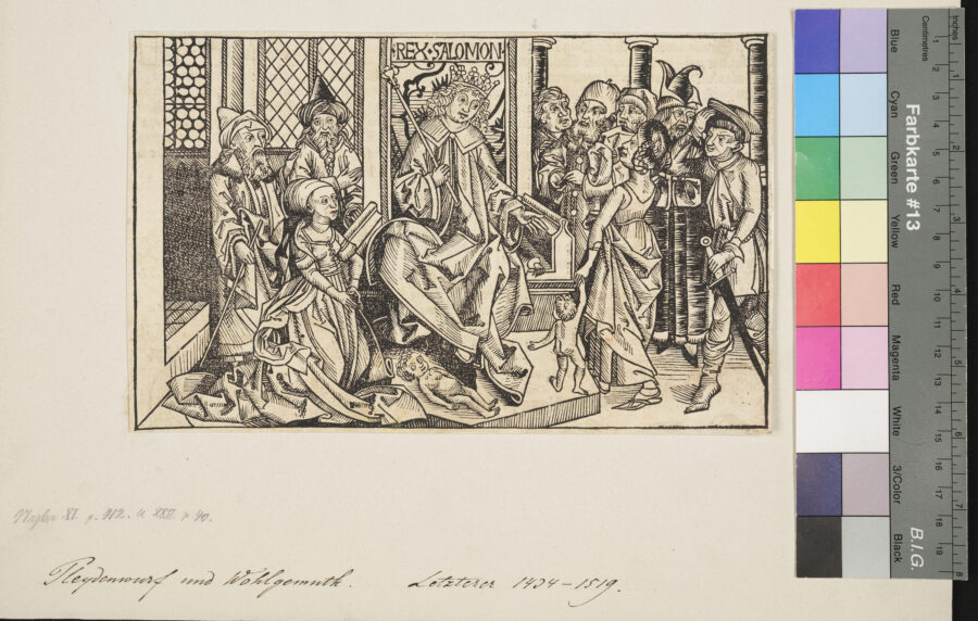 Aus der Schedel`schen Weltchronik oder dem "Schatzbehälter oder dem "Passionale ?", König Salomon