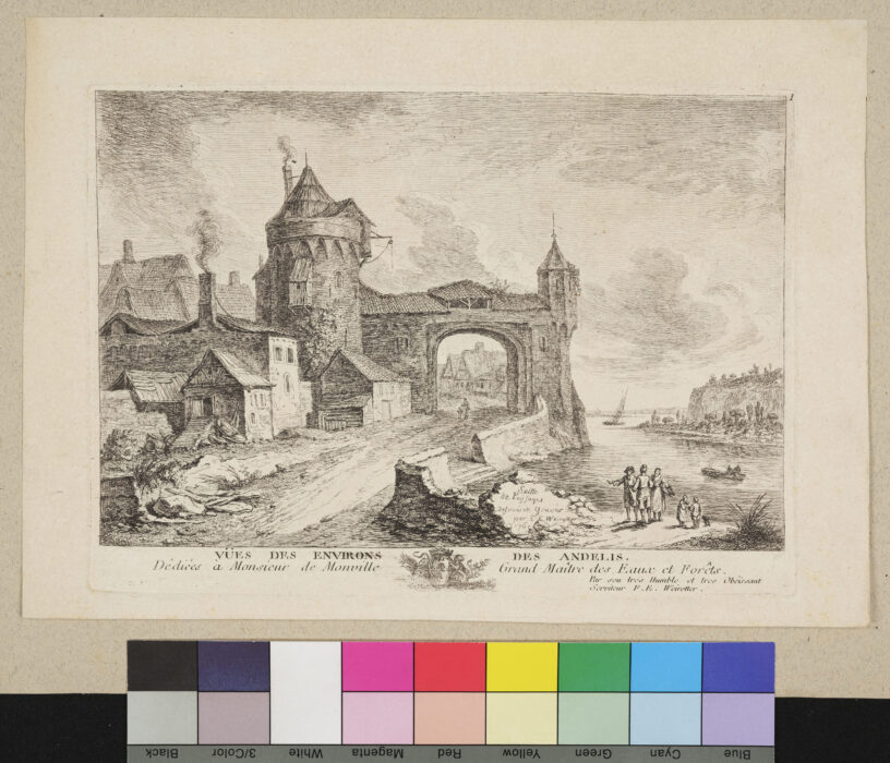 "6 Blätter, Landschaften", Suite de paysages. Vues des environs de Andeli
