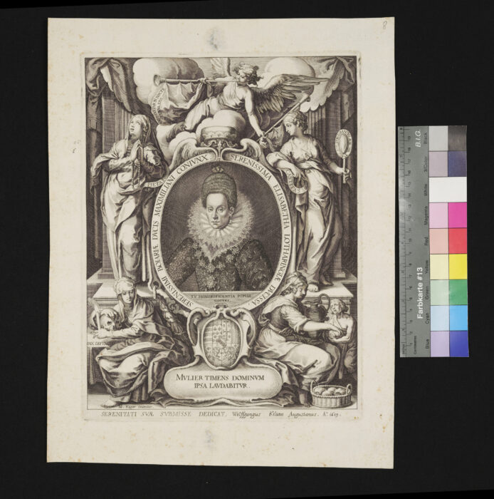 "8 Blätter aus der Folge: Imp. Caes. Ferdinand II. et Principium Caesaribus etc.", Elisabeth, Herzogin von Lothringen