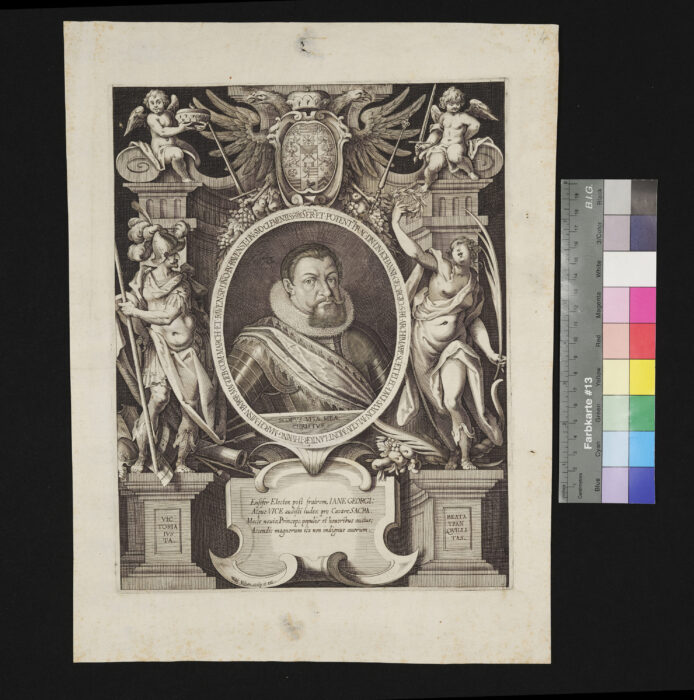 "8 Blätter aus der Folge: Imp. Caes. Ferdinand II. et Principium Caesaribus etc.", Johann Georg, Herzog von Sachsen