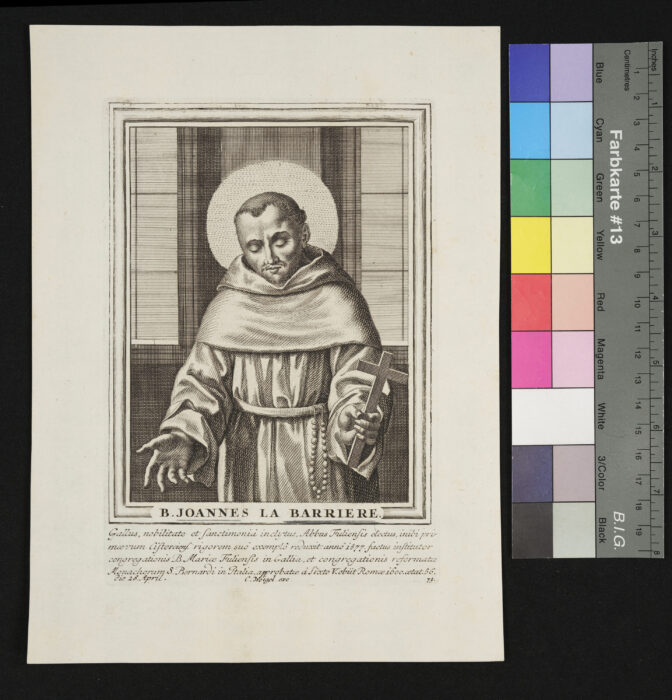 "Unvollständige Sammlung ( 58 Stück ) von Heiligenbildnissen", S. Johannes la Barriere, Nr. 73