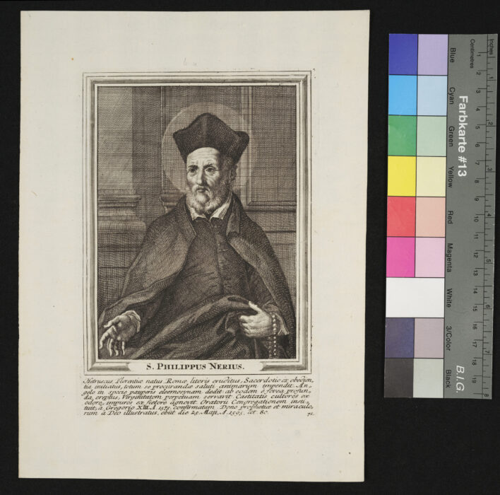 "Unvollständige Sammlung ( 58 Stück ) von Heiligenbildnissen", S. Philippus Nerius, Nr. 71