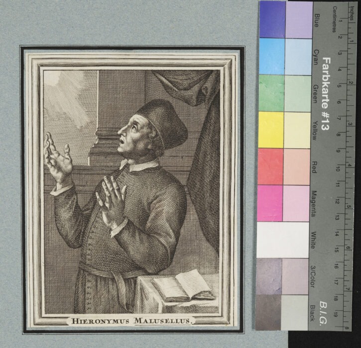 "Unvollständige Sammlung ( 58 Stück ) von Heiligenbildnissen", S. Hieronymus Malusellus, Nr. 62