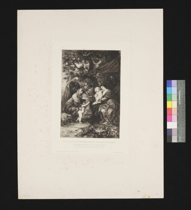Die Heilige Familie unter dem Apfelbaum, Altar des Heiligen Ildefons, Außenseite