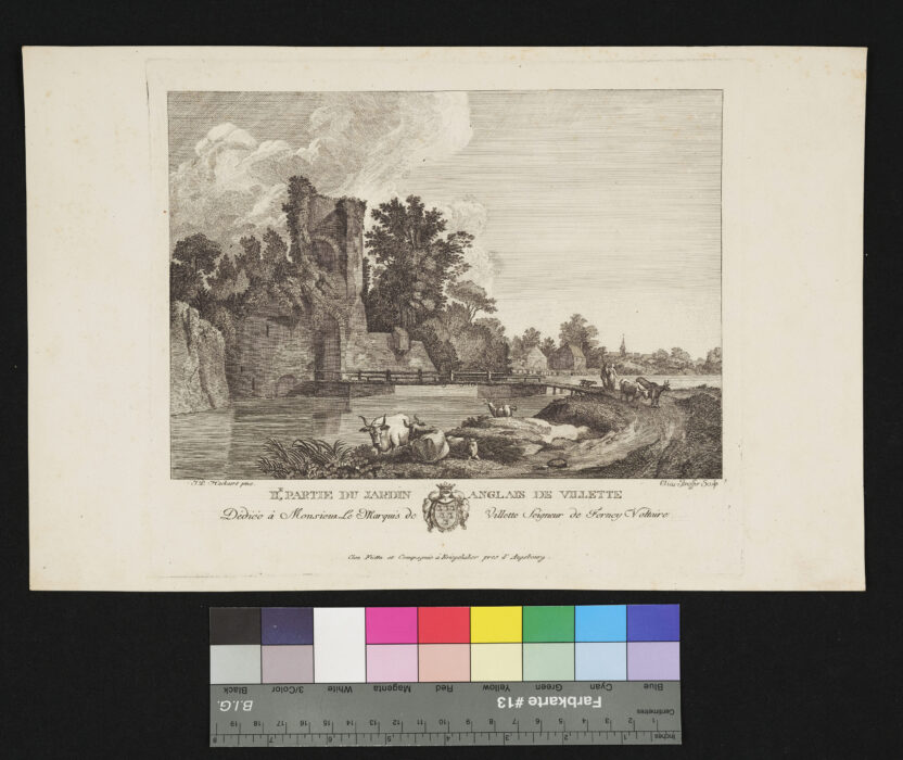 "2 Blätter, Partie du jardin anglais de Villette", Nr. II