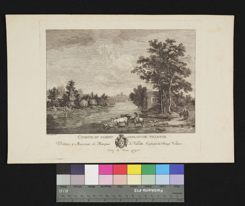 "2 Blätter, Partie du jardin anglais de Villette", Nr. I