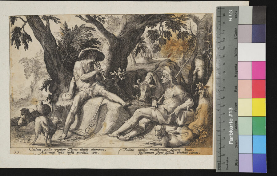 "Konvolut: Metamorphosen, Ovid, nach Goltzius, von seinen Schülern gestochen", Nr.17, Mercur und Argus