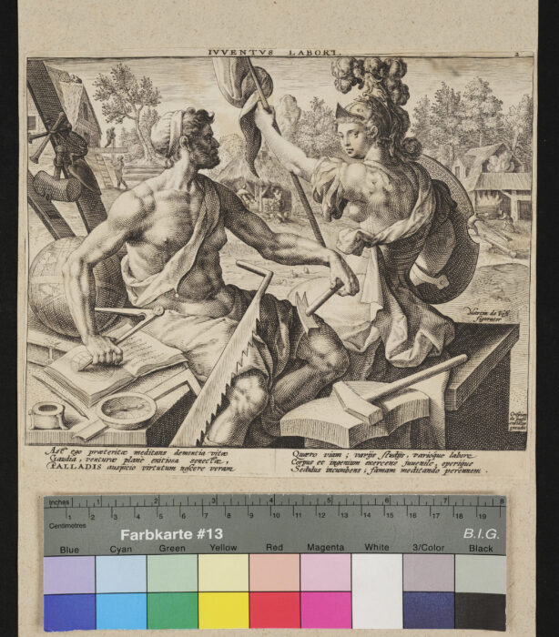 "2 allegorische Blätter", Iuventus Labore, Nr. 2