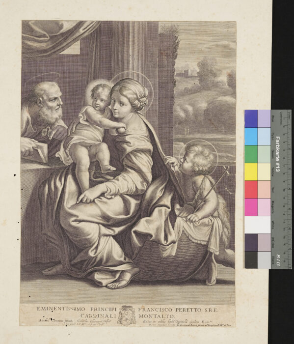 Die Heilige Familie mit der Brille, die Joseph hält