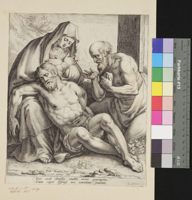 Der Leichnam Christi vor Maria und Heiligem Hieronymus