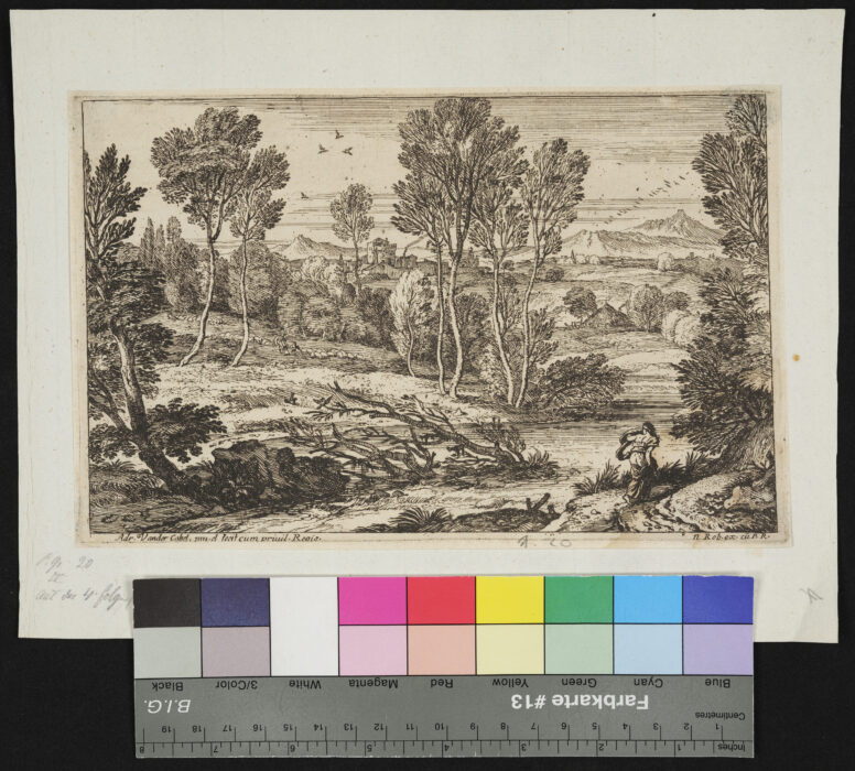 Nr. 20 aus der 4. Folge von 6 Landschaften, ursprünglich Nr. 4, Fluss