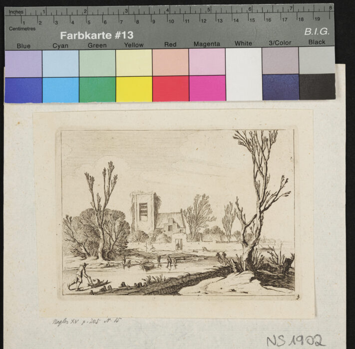 "Landschaften, Eine nummerierte Folge", Winterlandschaft mit Schlittschuhläufern