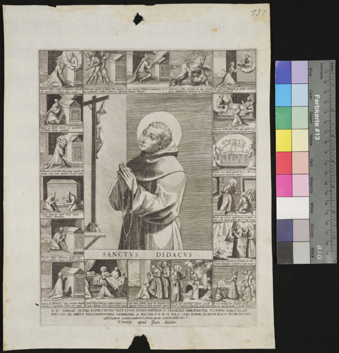 St. Johannes / Juan Diego 7 Didacus mit 18 kleinen Darstellungen, gest. 30.05.1548