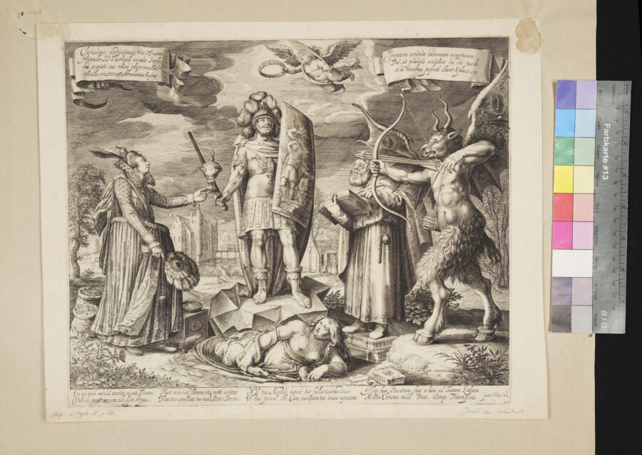 Allegorie, dem Theologieprofessor Johann Polyander gewidmet