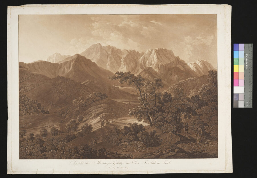 Ansicht der Minninger Gebirge im Oberinntal