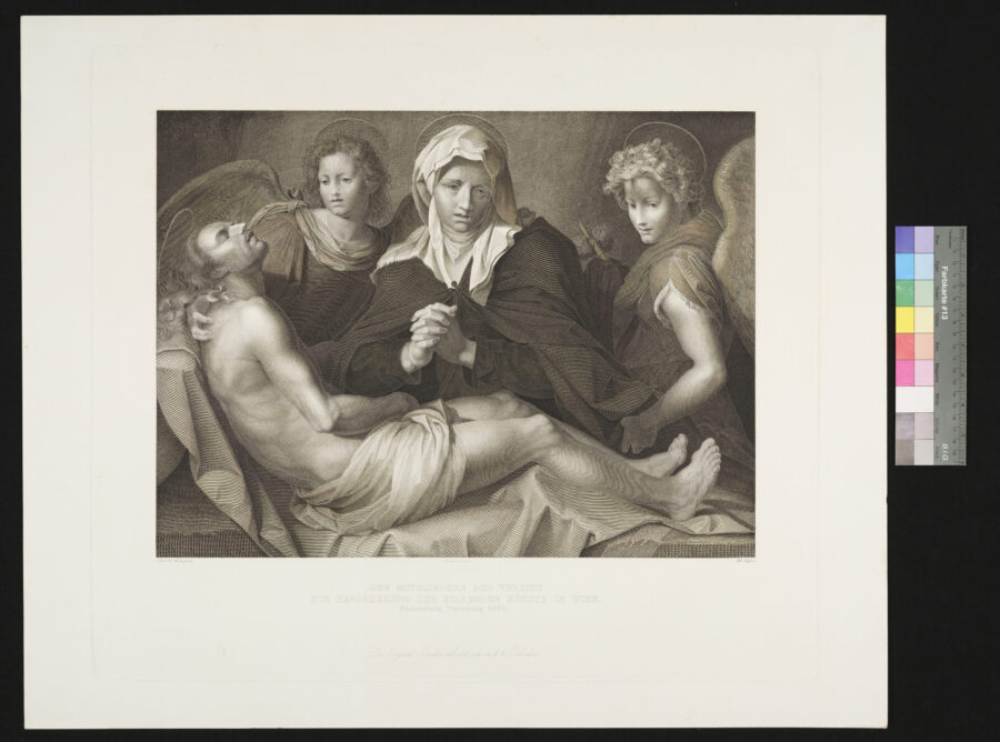 Der Leichnam Christi, Maria und 2 Engel