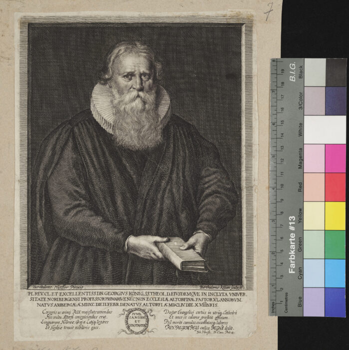 Portrait des Dr. Th. Georg König, Pastor in Altorf, Professor in München