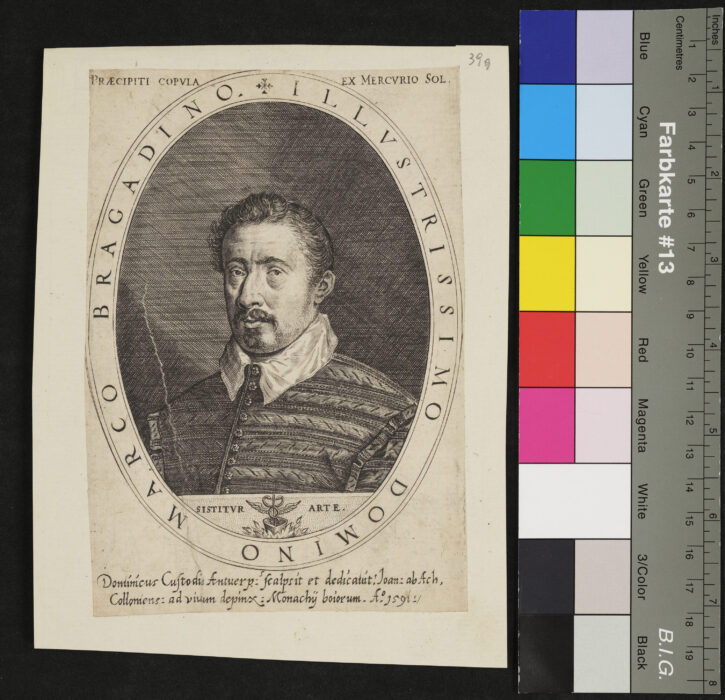 Marco Bragadino mit Wappen