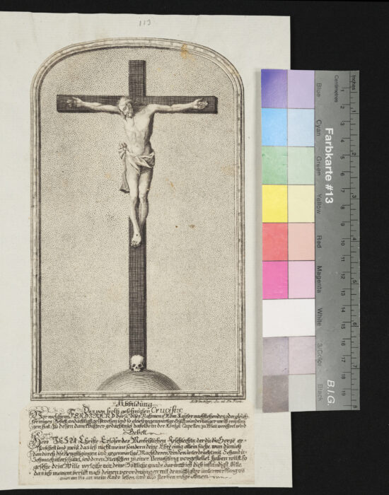 Abbildung des historischen Crucifixes Ferdinands II. in der Hofkapelle in Wien