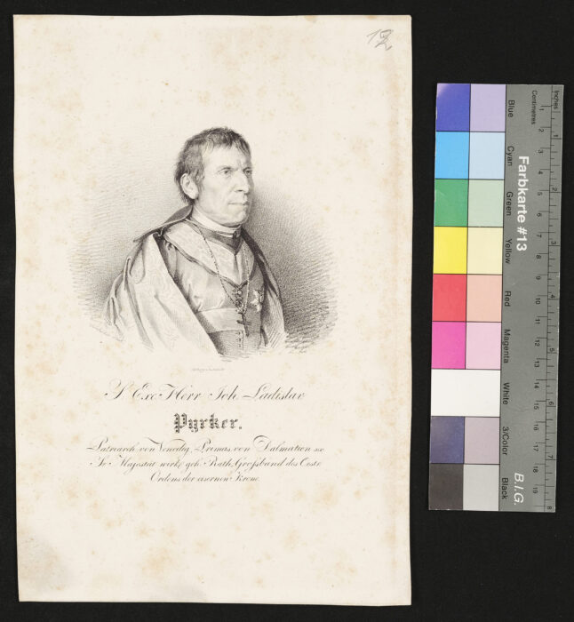 Pyrker, Johann Ladislav, nach rechts blickend