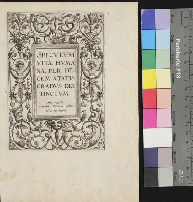 "Speculum Vitae", Titelblatt