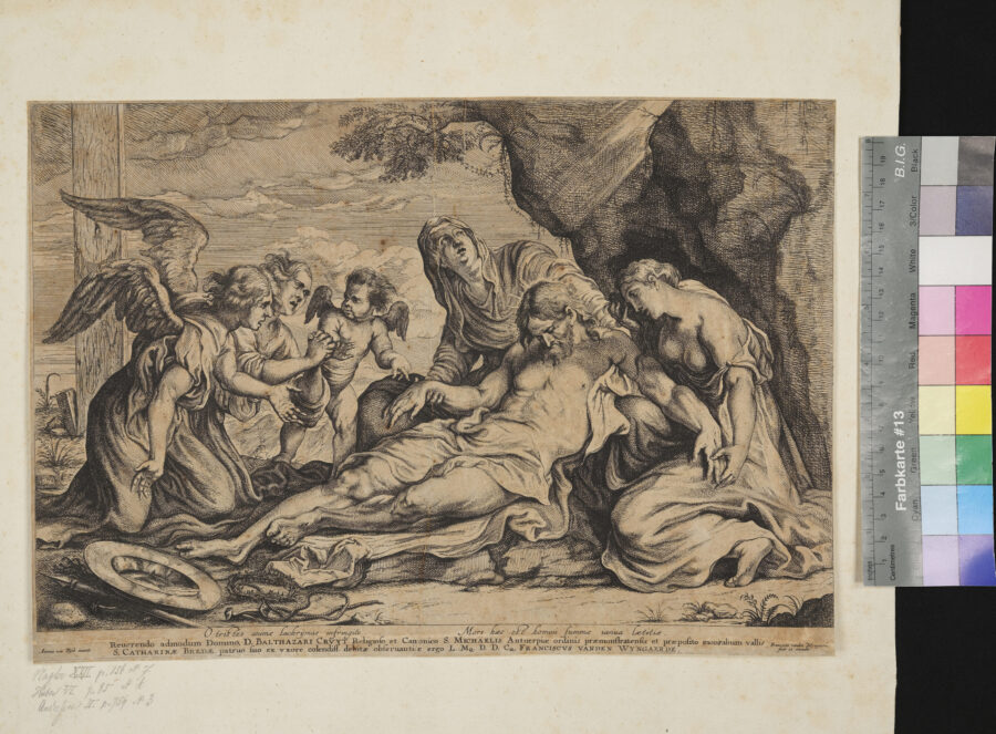 Der Leichnam Christi von Maria, Maria Magdalena und Engeln beweint