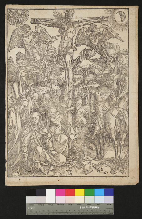 "Die Große Passion, 6 Blätter daraus", Jesus stirbt am Kreuz, 1. Abdruck