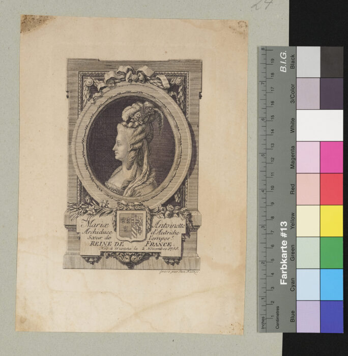 Portrait der Erzherzogin Maria Antoinette, Königin von Frankreich