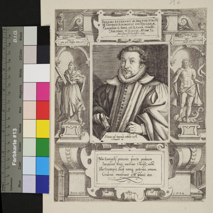 "5 Blätter aus der Folge: Effigies piorum  ac doctorum aliquotum virorum", Georg Riederer