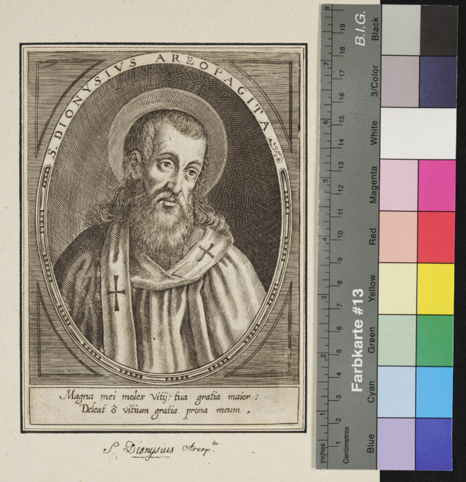 "18 Blätter aus der Patrologia", S. Dionysius Areopagita