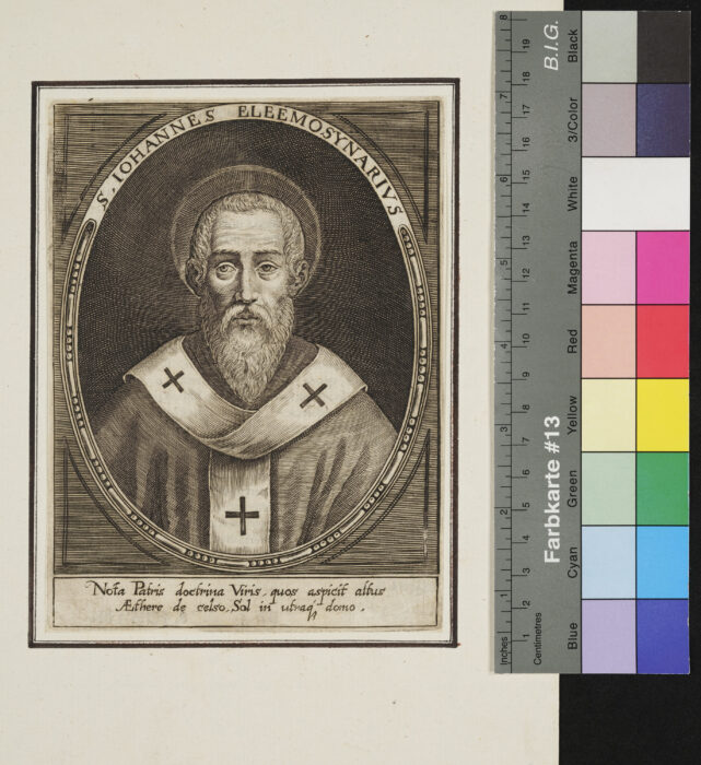 "18 Blätter aus der Patrologia", S. Ioannes / Johannes Eleemosynarius