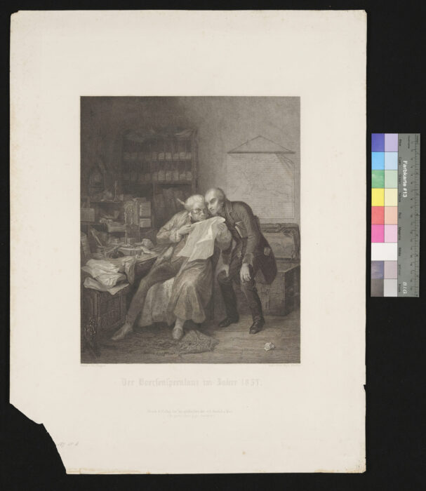 Der Börsenspekulant im Jahre 1857