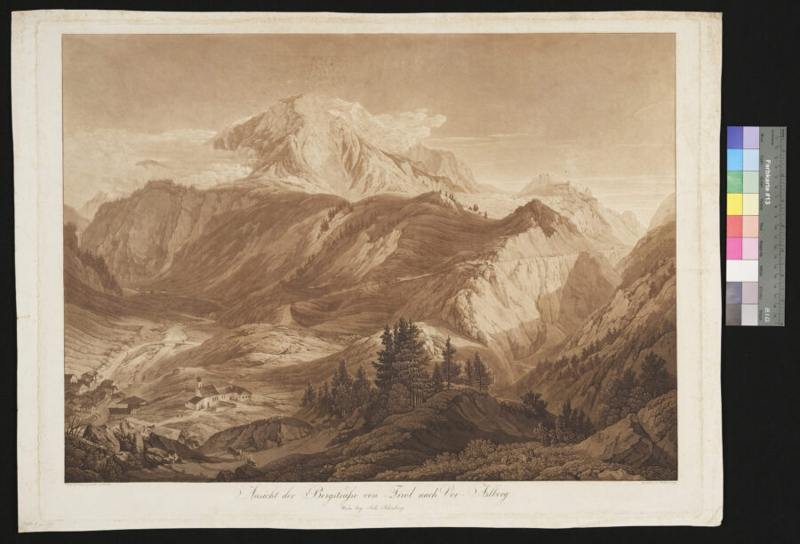 Ansicht der Bergstraße von Tirol nach Vorarlberg