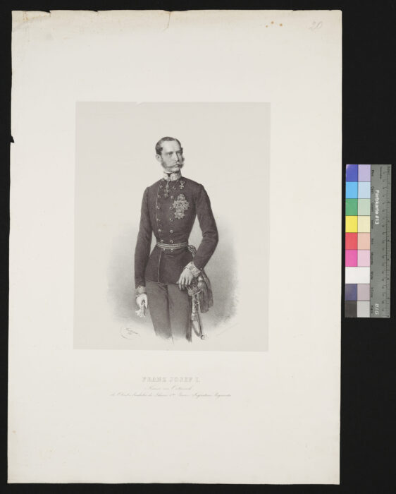 Kaiser Franz Joseph I.  Als Obers des Likaner I. Grenzinfanterieregiments