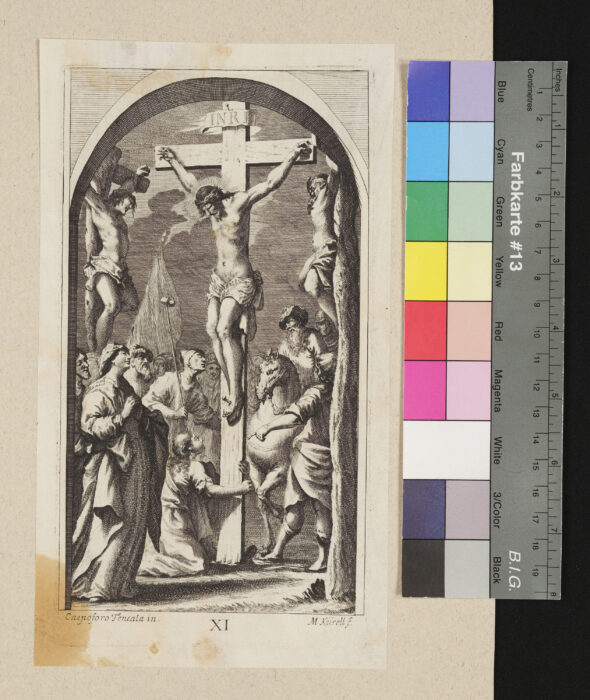 "12 Blätter Kreuzweg", Nr.11, Jesus stirbt am Kreuz