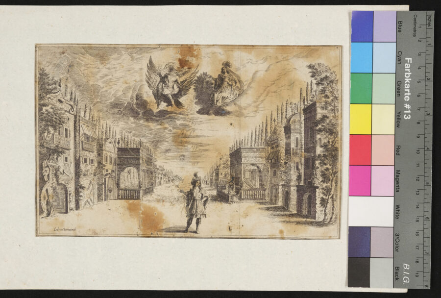 "Burnacinis Dekorationen zum "Ewigen Feuer" und Pomo d`Oro", 1 Blatt fehlt, 