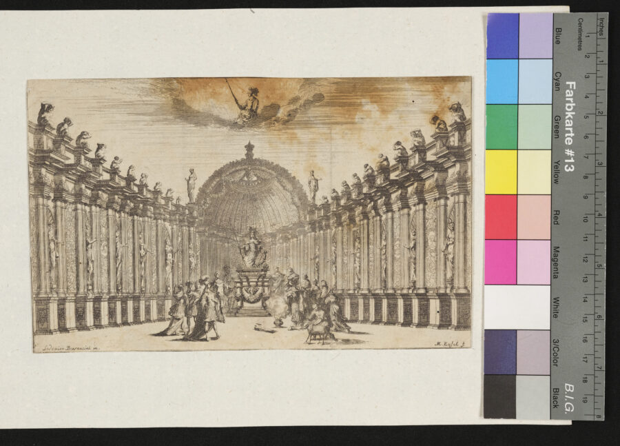 "Burnacinis Dekorationen zum "Ewigen Feuer" und Pomo d`Oro", 1 Blatt fehlt, 
