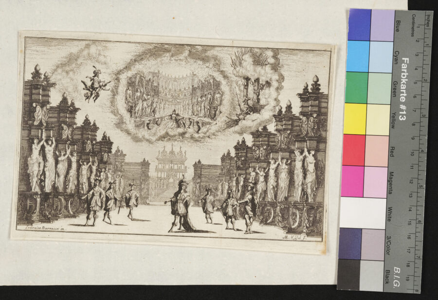"Burnacinis Dekorationen zum "Ewigen Feuer" und Pomo d`Oro", 1 Blatt fehlt, 