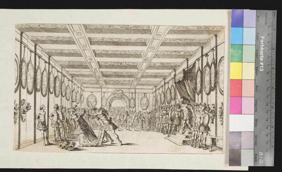"Burnacinis Dekorationen zum "Ewigen Feuer" und Pomo d`Oro", 1 Blatt fehlt, 