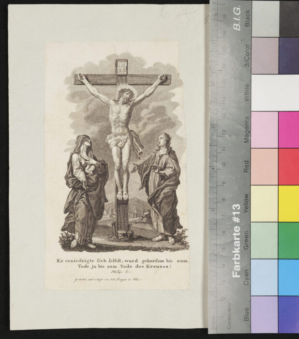 Christus am Kreuz mit Maria und Johannes, Phil 2