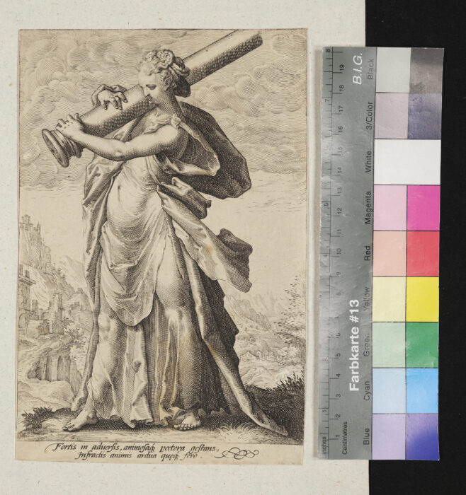 "Folge von 7 Blättern der Haupttugenden, nach Koltzius / Goltzius`schen Zeichnungen", Standhaftigkeit