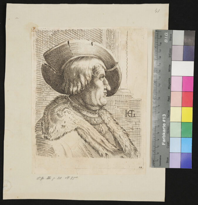 Portrait mit Monogramm HG, Nr.22
