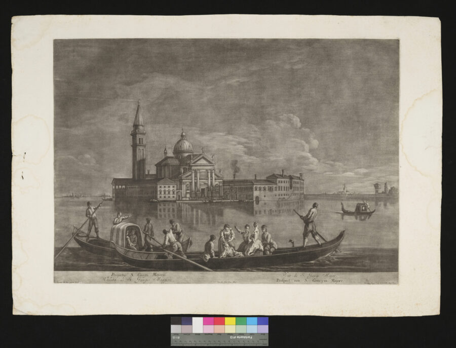 "Folge von 11 Blätter, Ansichten von Venedig, 10 davon," San Giorgio