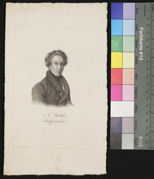 A. Walter, Kupferstecher, Selbstportrait