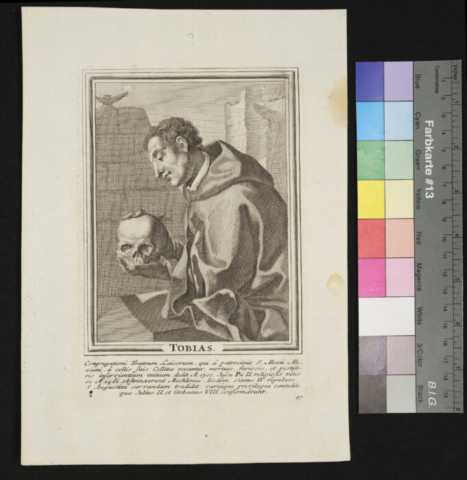 "Unvollständige Sammlung ( 58 Stück ) von Heiligenbildnissen", S. Tobias, Nr. 47